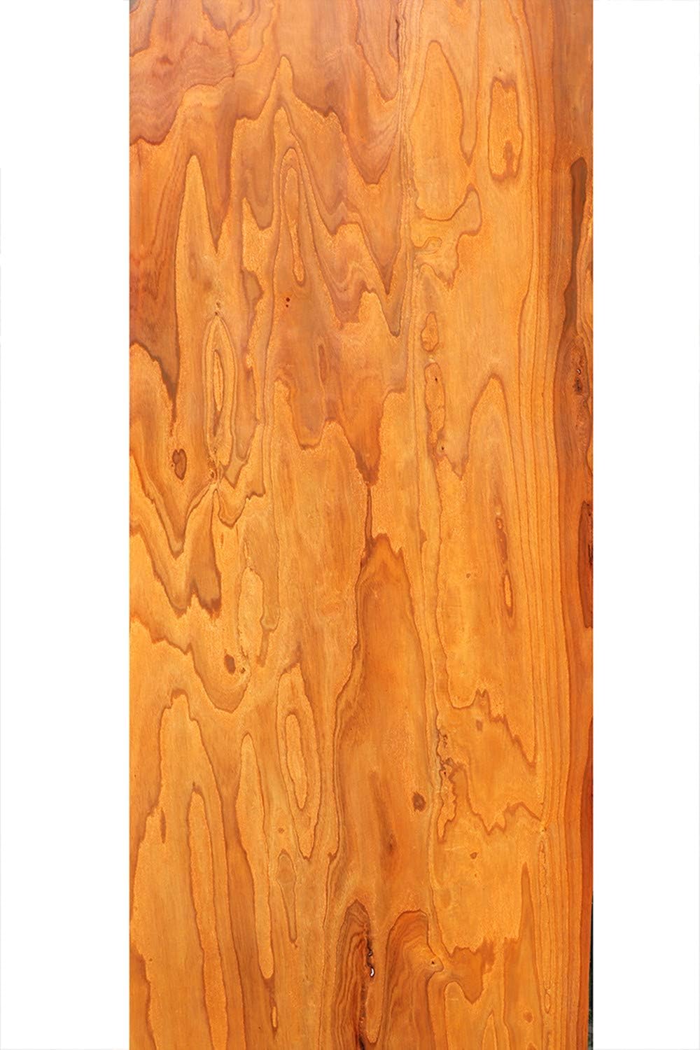 Handmade White Ash Burl Wood Veneer Restoration Sheet Natural Wooden Sticker DIY Material(Thickness:0.3mm)(Flat Cut) (C(16"x98"))