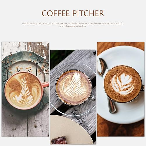 Miniatura 3 de Jarra de café al vapor, taza de espuma de leche moca de acero inoxidable con patrón de cisne, jarra de espuma de leche para uso doméstico, color