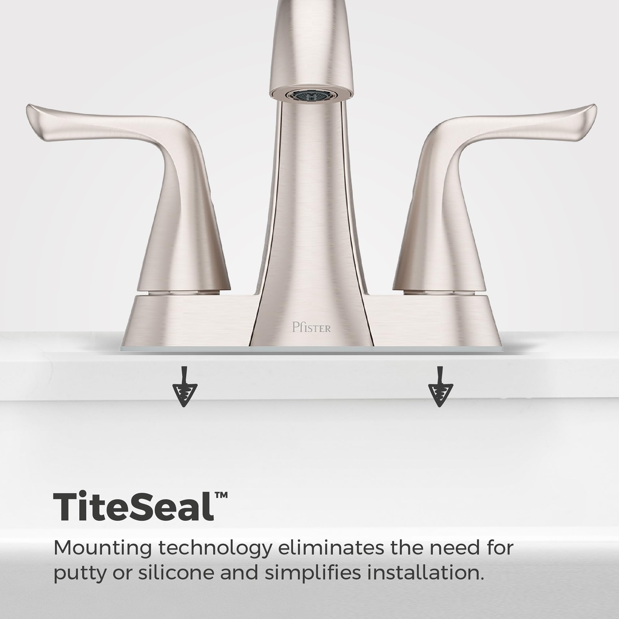 Pfister Willa Bathroom Sink Faucet, 4-Inch Centerset, 2-Handle, 3-Hole, Spot Defense Brushed Nickel Finish, LF048MALGS - Image 4