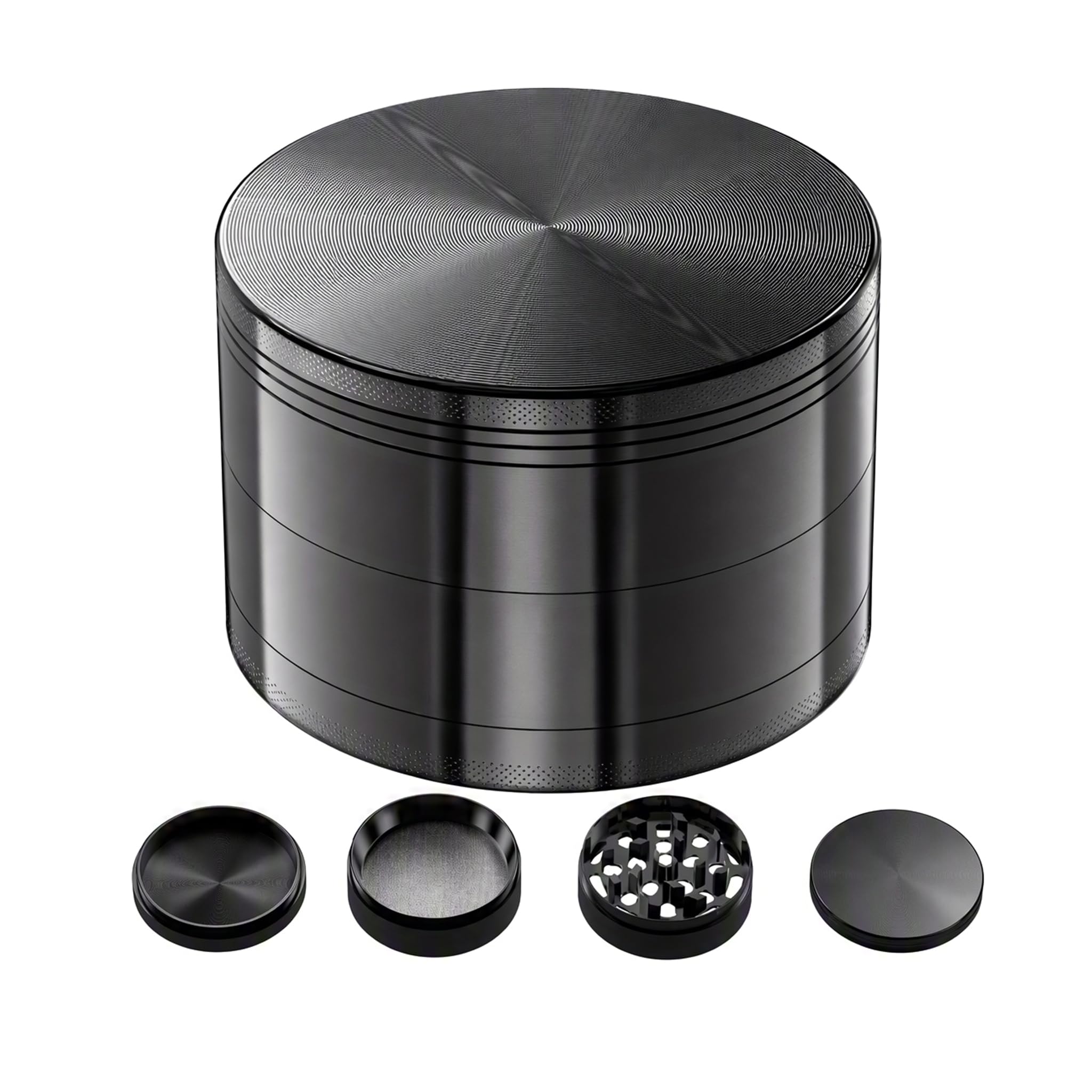 Rovelin Herb Grinder with Pollen Scraper Spice Grinder with Mesh Filter