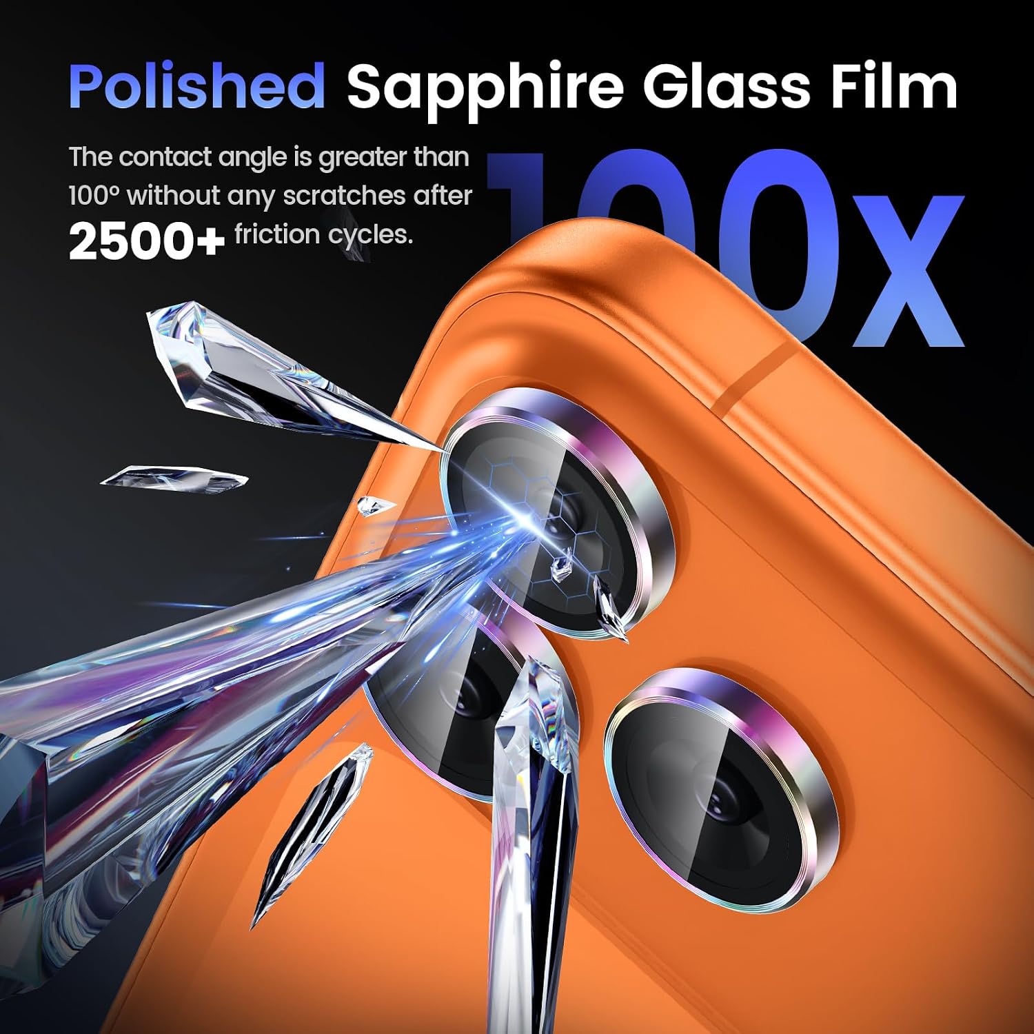 Tensea Camera Lens Protector Compatible for iPhone 17 Pro Max/17 Pro, Metal Aluminum Alloy Tempered Glass Cover Camera Screen Protector Accessories, Case Friendly