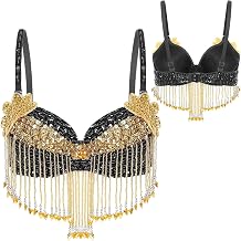Rhinestone Top Womens Sequins Belly Dance Tops Raves Festival Party Clubwear Beaded Tassels Bra Performance Costumes