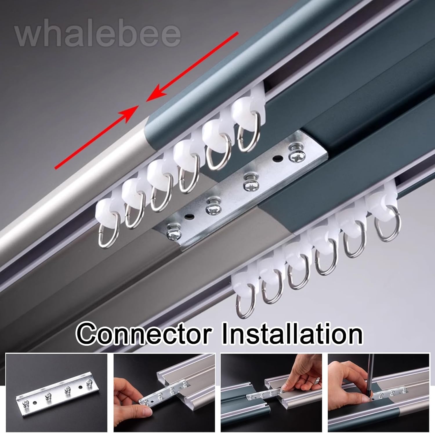 Curtains Double Track Ceiling Mount Curtain Track 4.9ft - 18ft Curtain Rail, Metal Curtain Track Kit With Curtain Roller And Screws, Silent Indoor Curtain Track Easy Installation(Gold,100cm)