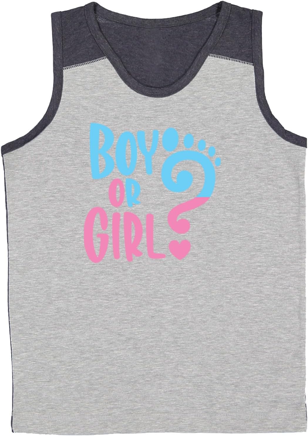 Tcombo Boy or Girl? - Gender Reveal Party Youth Contrast Back Tank Top