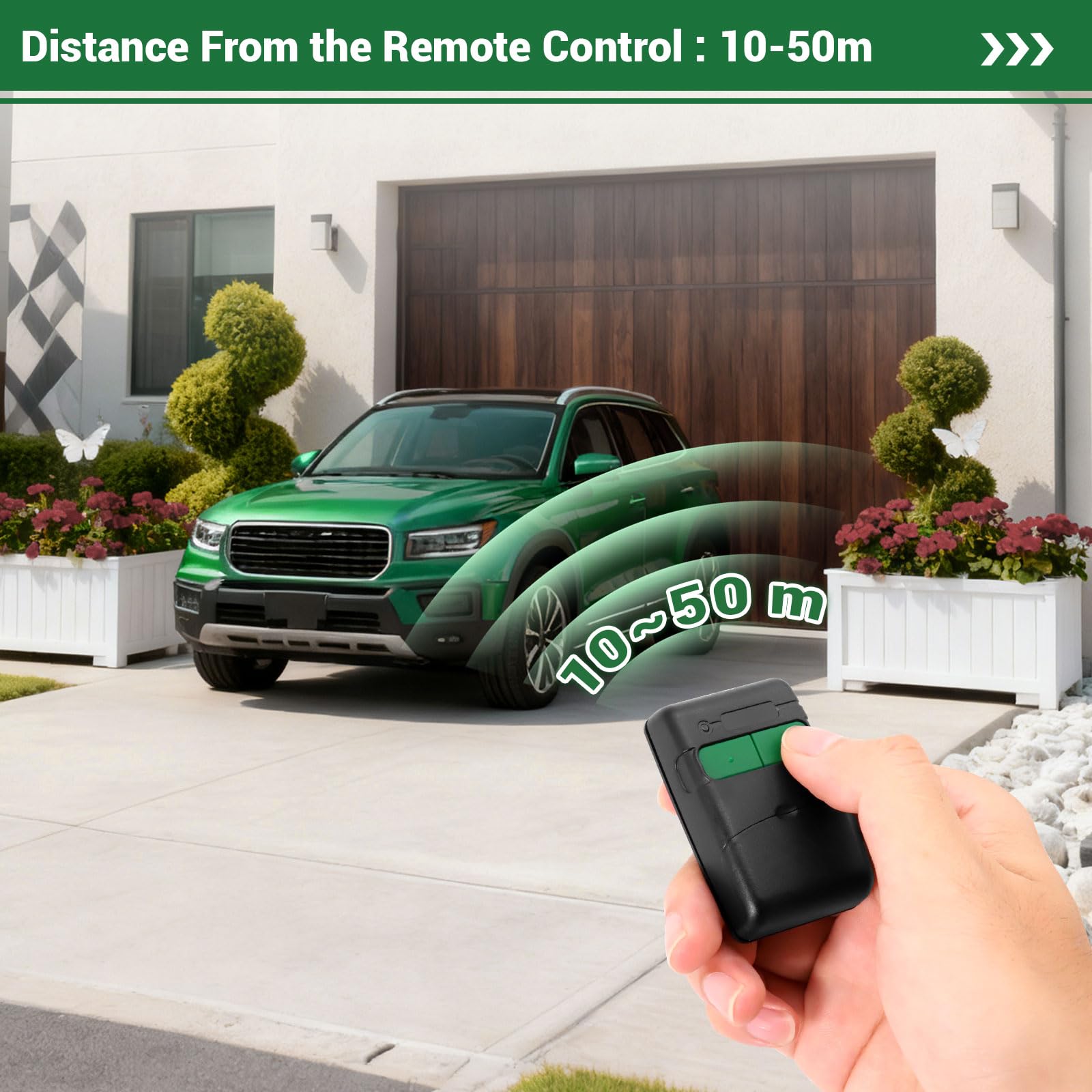 Reemplazo para Mando Garaje CLEMSA 433.92 MHz, 2 Unidades Mando Puerta Garaje Universal, Mandos Puertas Automáticas, Reemplazo Compatible MV-1, MV-12, MV-123, Control Seguro y Preciso