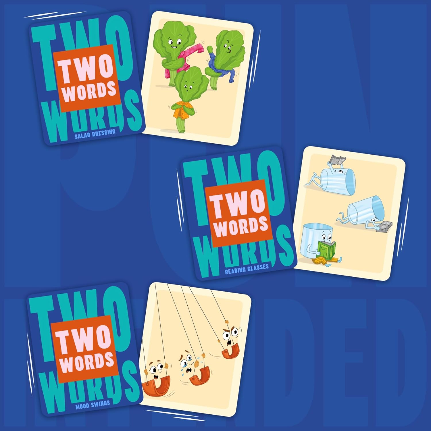 Gouda Games Pun Intended - Hilarious Picture Guessing Card Game for Families & Adults, Fast-Paced Wordplay Fun, Gifts for Pun & Game Lovers, 2-10 Players