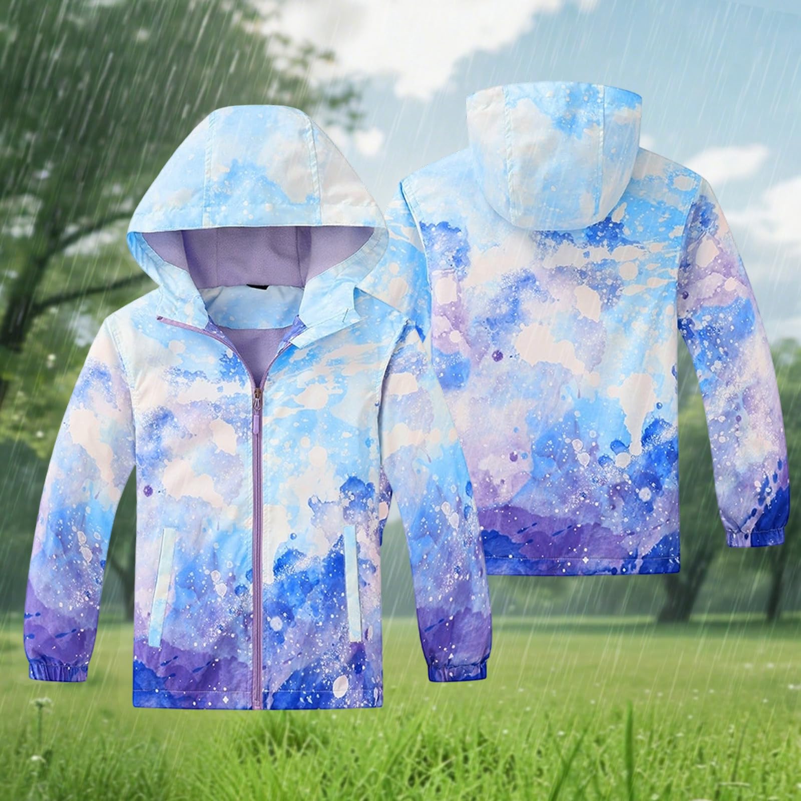 Poncho Impermeable NiñO 10 AñOs,Chaqueta Cortavientos Con Forro Polar Para NiñOs Ideal Para Actividades Al Aire Libre Impermeable Softshell CáLido Para Todas Las Estaciones Para NiñAs Y NiñOs