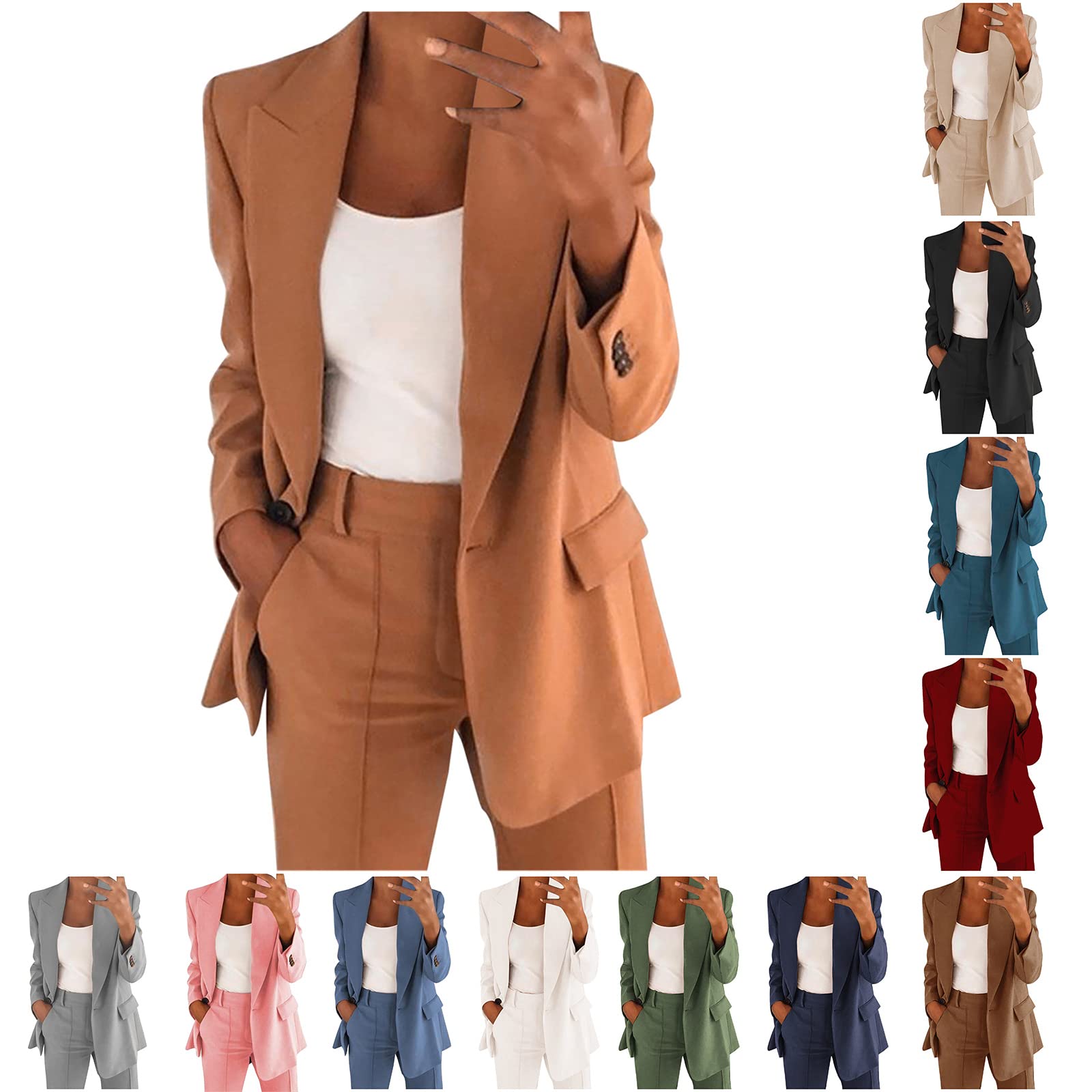 Blazer Femme Long Avec Imprimé Pierre Ondulé | Col Costume, Poche, Manches Longues | Pour Bureau Et Sortie Élégante