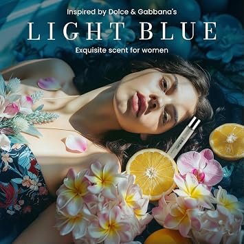 Instyle Fragrances, Inspired by Dolce & Gabbana's Light Blue, Rollerball, Womens Eau de Toilette, Vegan, Paraben Free, Phthalate Free, Never Tested on Animals, 0.34 Fl Oz