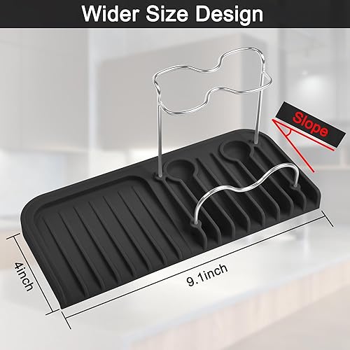 Miniatura 3 de Gosmol Soporte de esponja de silicona para encimera de cocina, bandeja de jabón de esponja impermeable para fregadero de cocina y baño, organizador