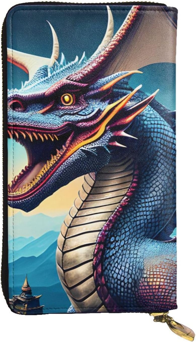 Roaring Dragon Women's wallet, clutch wallet, with zipper, large capacity.