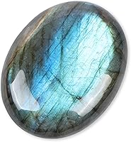 Vista 16 de Piedra de preocupación de palma de cristal para ansiedad, tallada a mano, ovalada, para el bolsillo, piedras para meditación, reiki, masaje