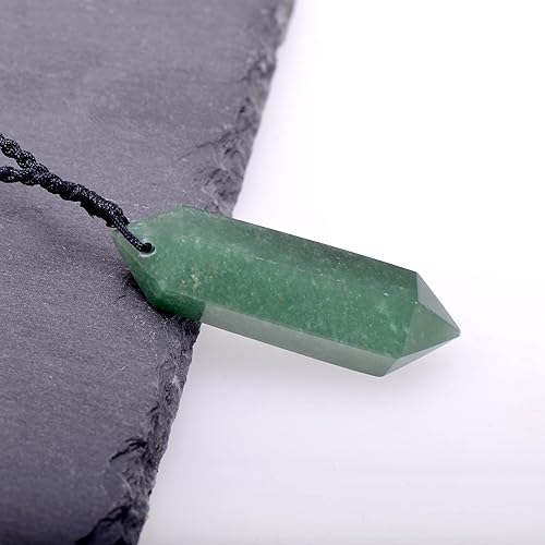 Miniatura 9 de 2 Inches Large Healing Crystal Necklace White Quartz Pendant with Adjustable Cord