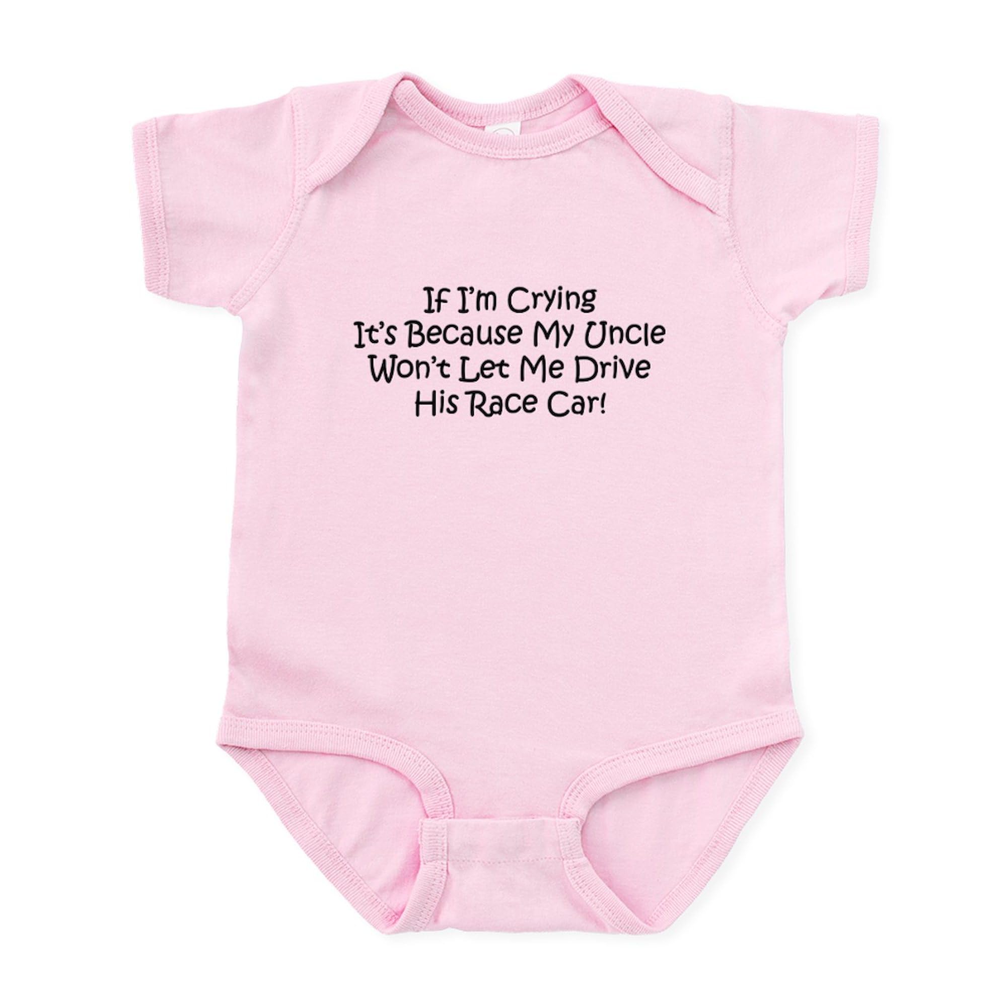 CafePress My Uncles Race Car Infant Bodysuit Cute Infant Bodysuit Baby Romper Petal Pink