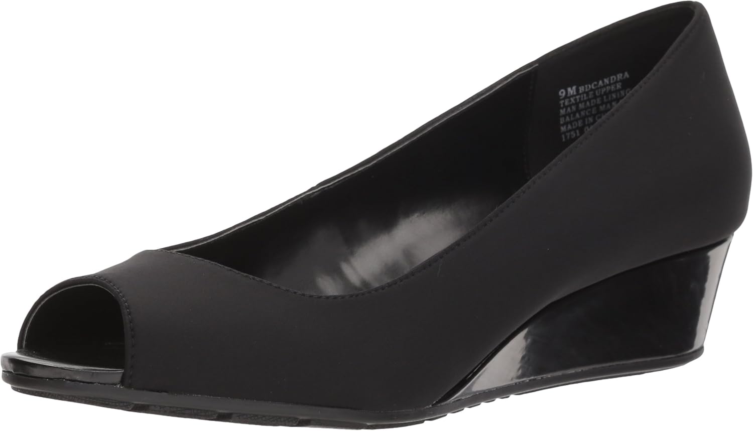 Bandolino Women's Candra Pump, Black Lycra, 7.5