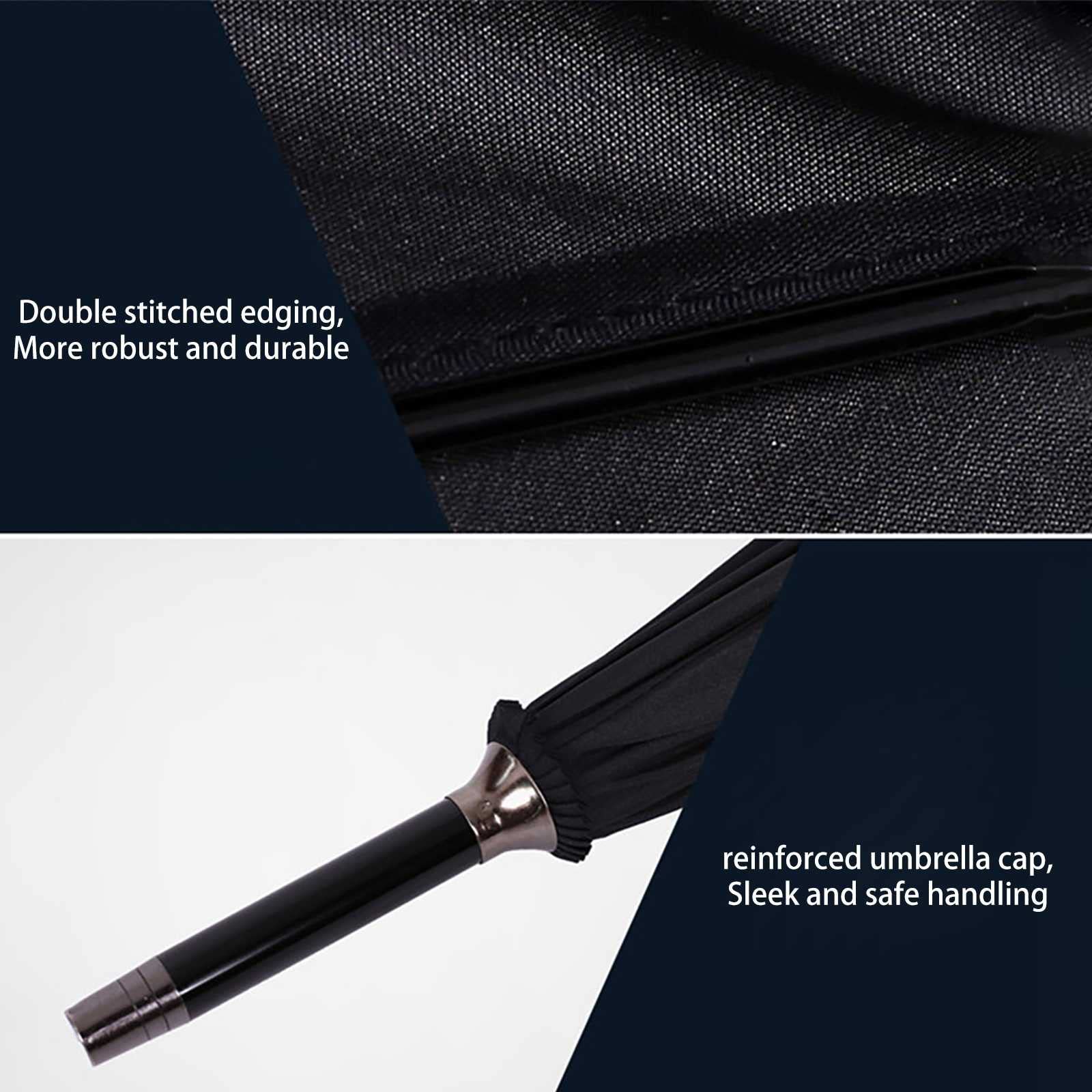 Selbstverteidigung Regenschirm Luxus Umbrella UnzerstöRbar Einfach 68cm Sicherheit Robust Langlebig SpazierstöCke Regenschirm Windschutz Rippen Exquisit (A)