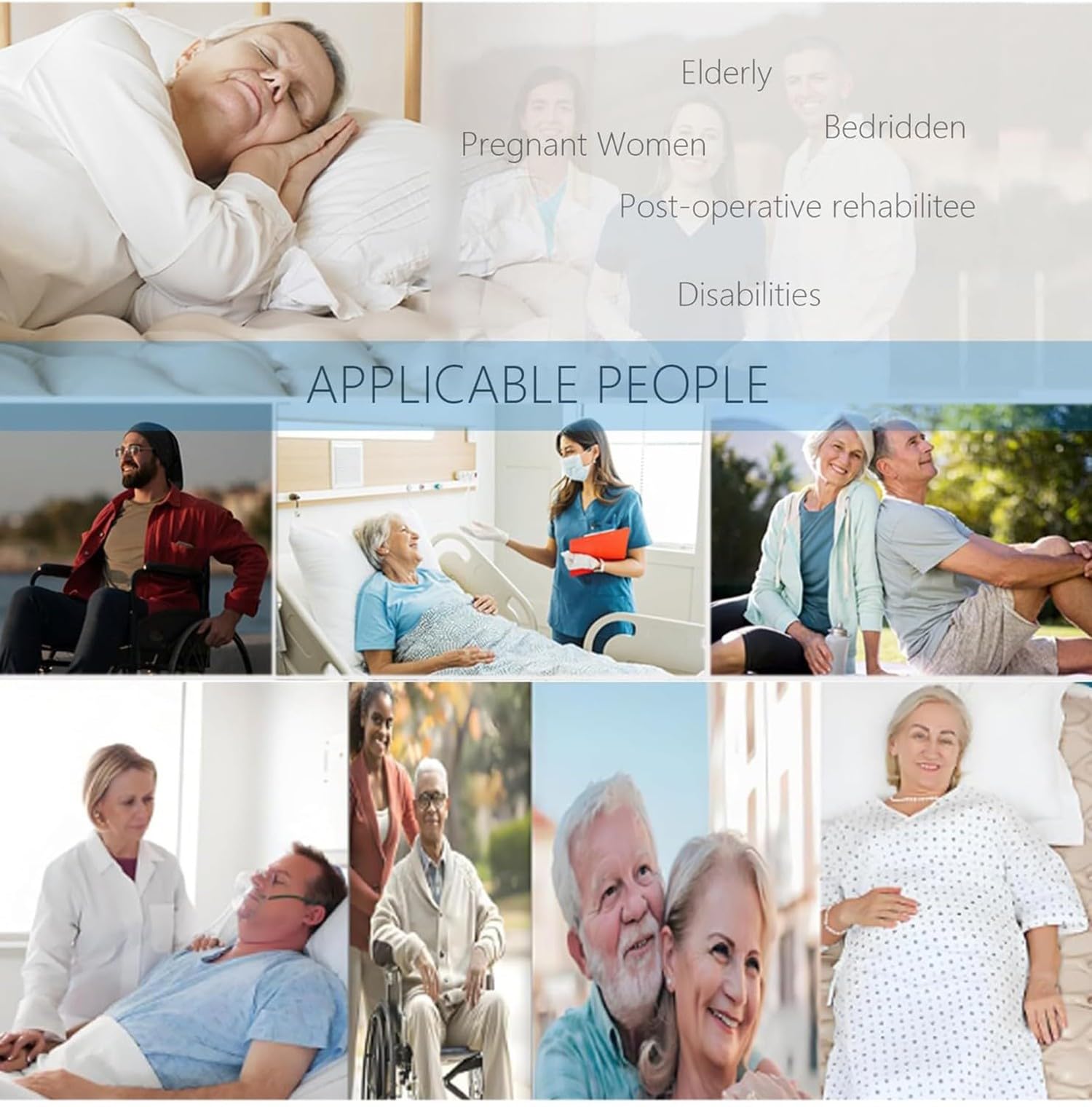 BLUEZY Colchón Antiescaras De Presión Alternante con Compresor Ajustable De Ciclo Alterno, Soporte De Presión Alternante, Colchón Inflable, Colchón Personas Encamadas, Poco Ruidoso W90cm