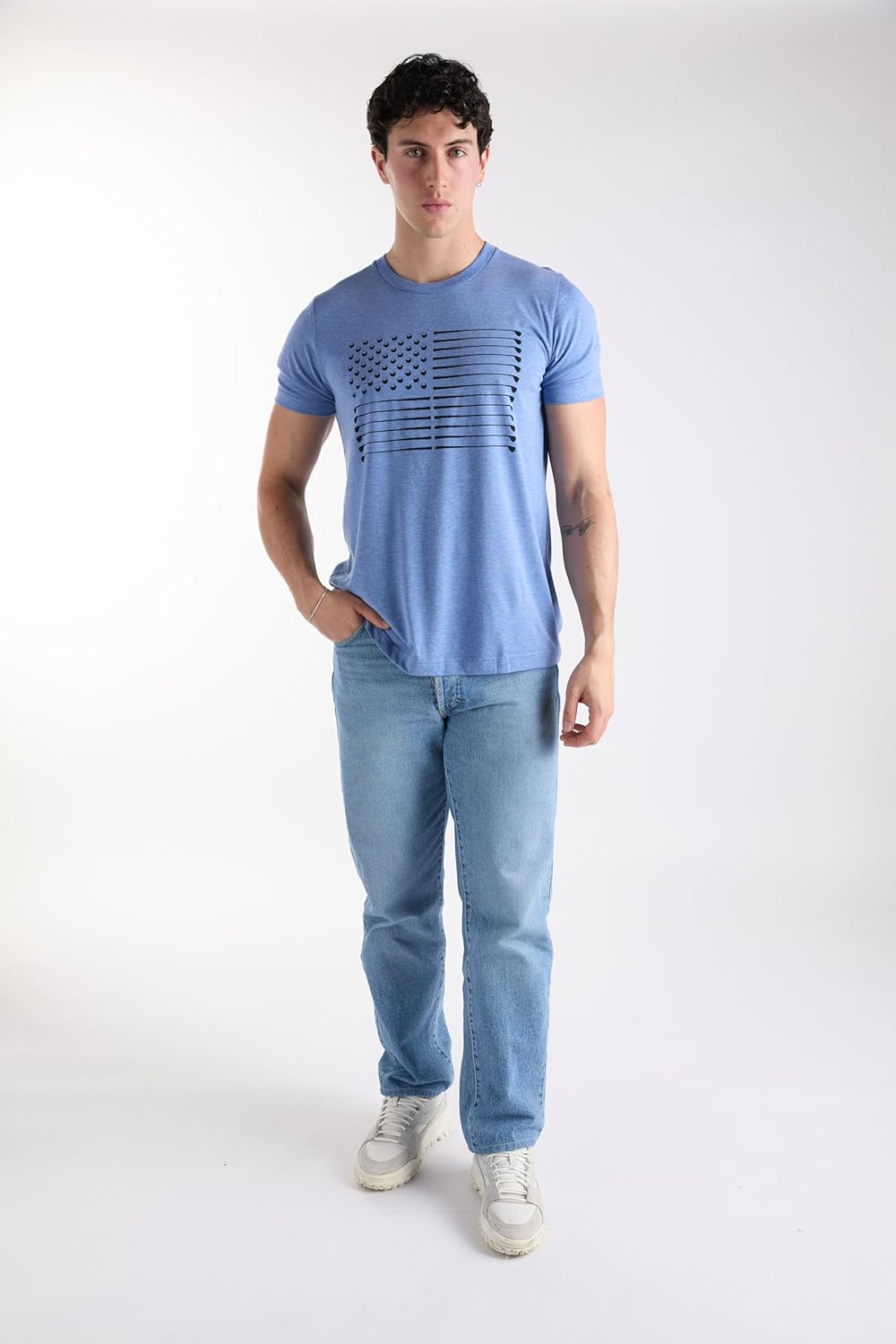 SwingJuice Golf T-Shirt Golf Flag Crew Neck Short Sleeve Funny Golf Shirt for Men and Women Blue XL - Image 2