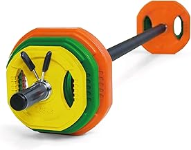 HxG Body Pump Set, Set with Discs and Bar Combining up to 17.5 kg, Ideal for Crosstraining Exercises or Muscle Building and Finess. Your home is your gym.