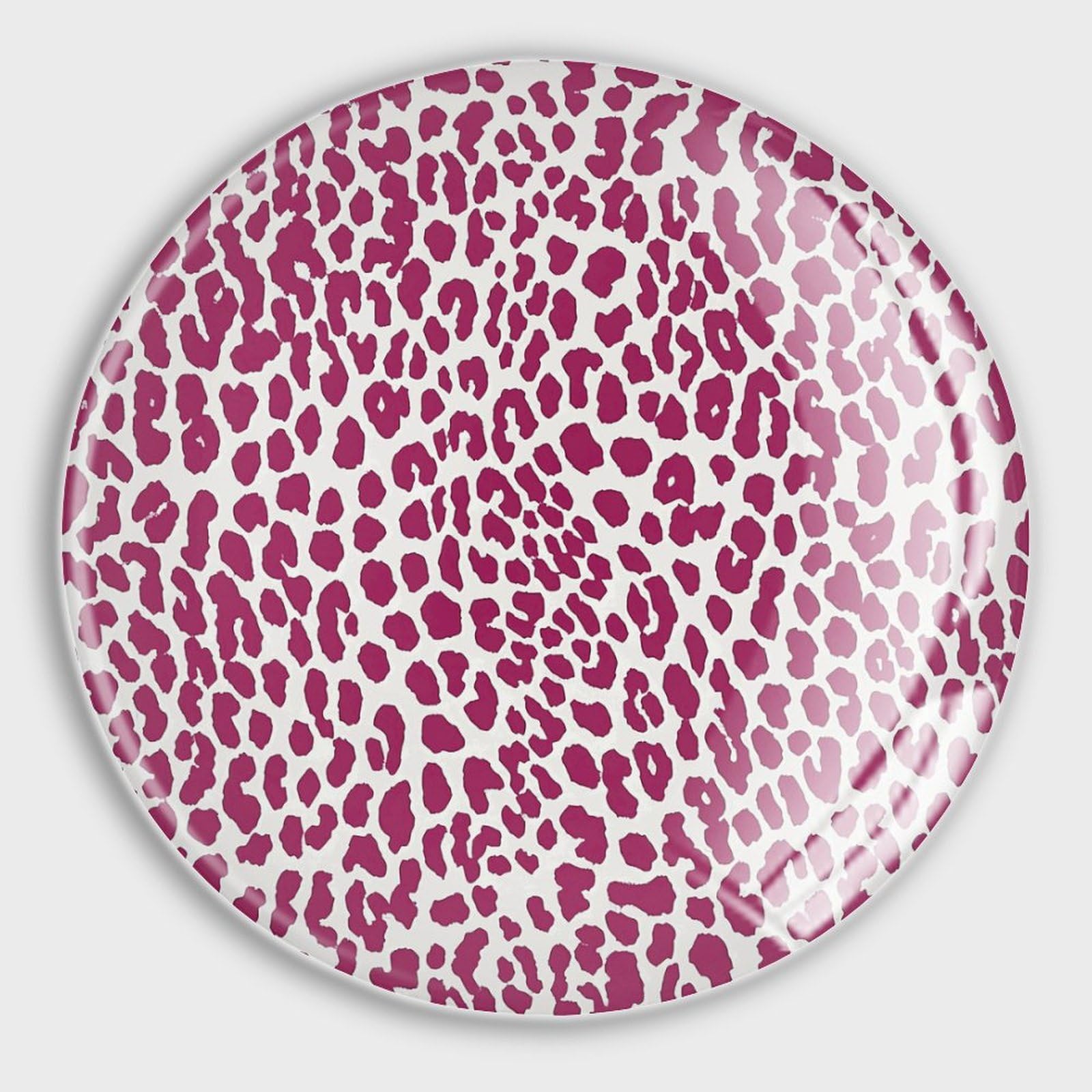 Aimants ronds en verre léopard rose lot de 4 décoration cuisine