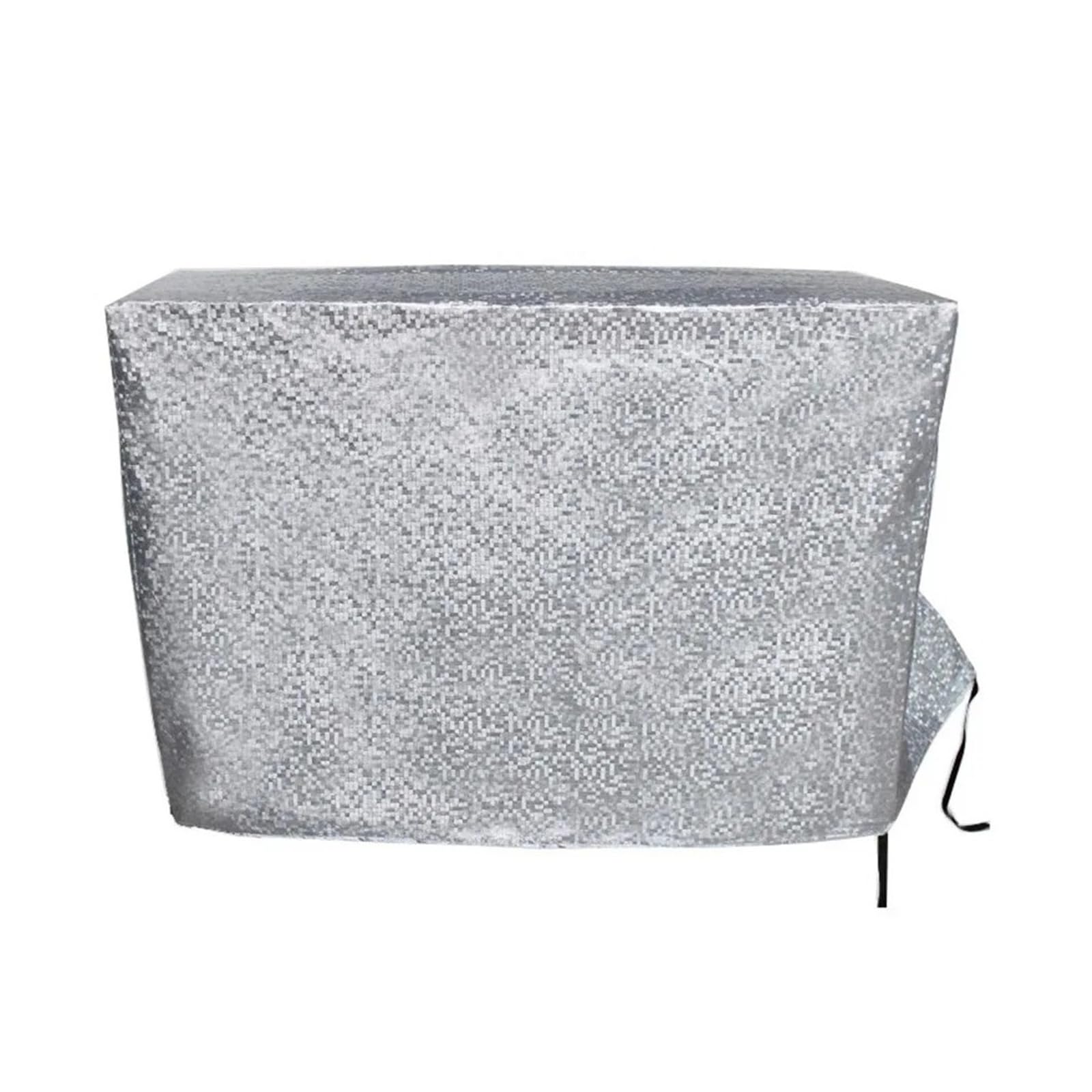 HIZON Thickened Air Conditioner Cover Multisize Dustproof Waterproof Dust Cover Silver Sunscreen Cover Outdoor(1.5P)