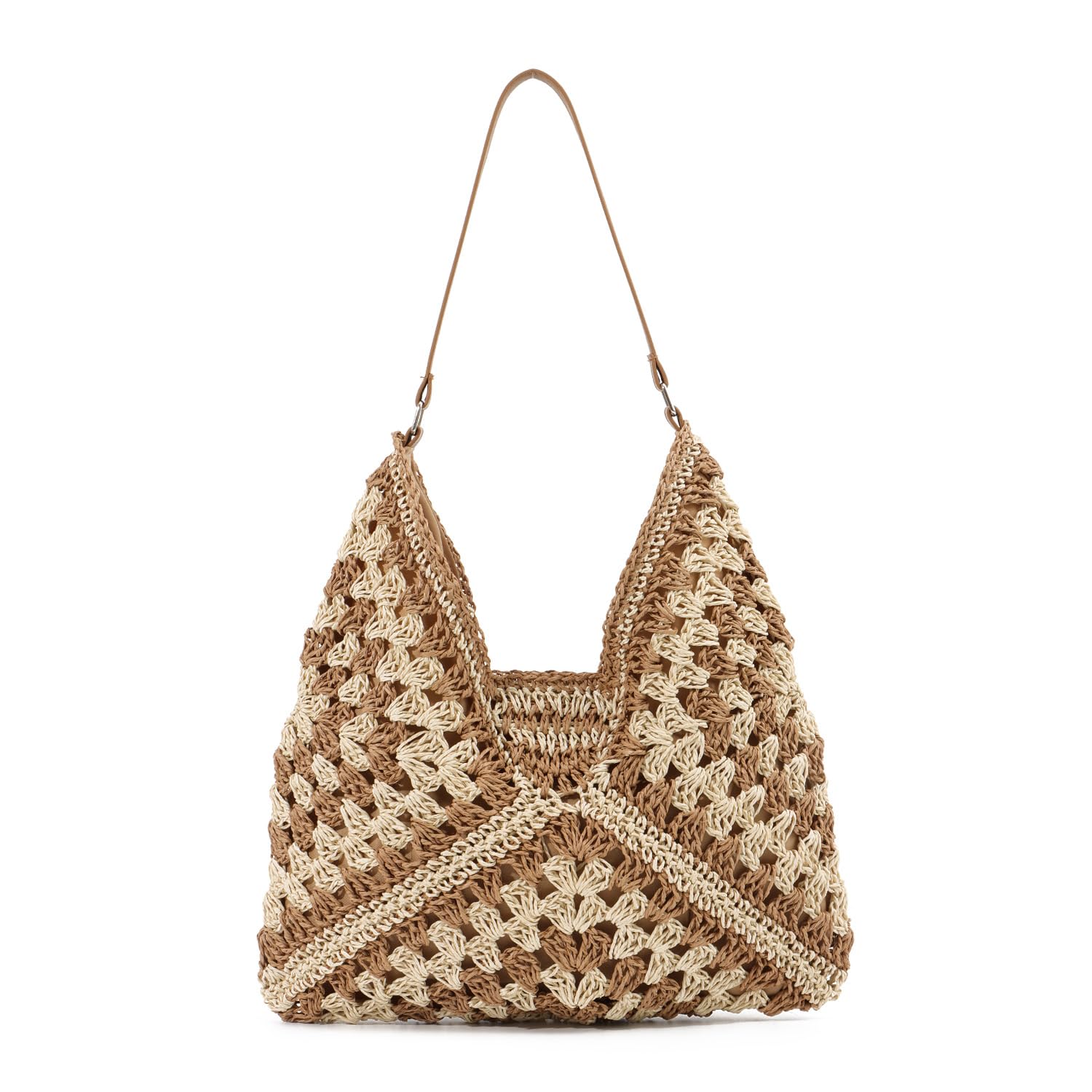 LHHMZ Bolso de ganchillo para mujer Bolso de Playa de Paja Bolso Tejido Bolso de Paja bolso de verano