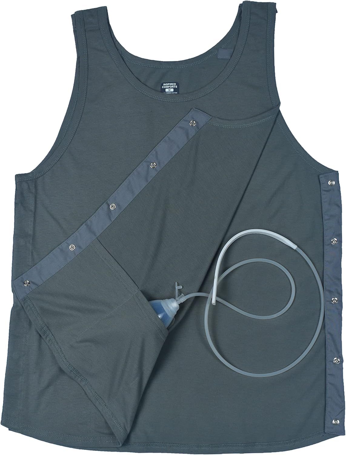 Inspired Comforts Post Surgery Mastectomy Recovery Tank Top with Drain Pocket & Snap-Access - Image 6