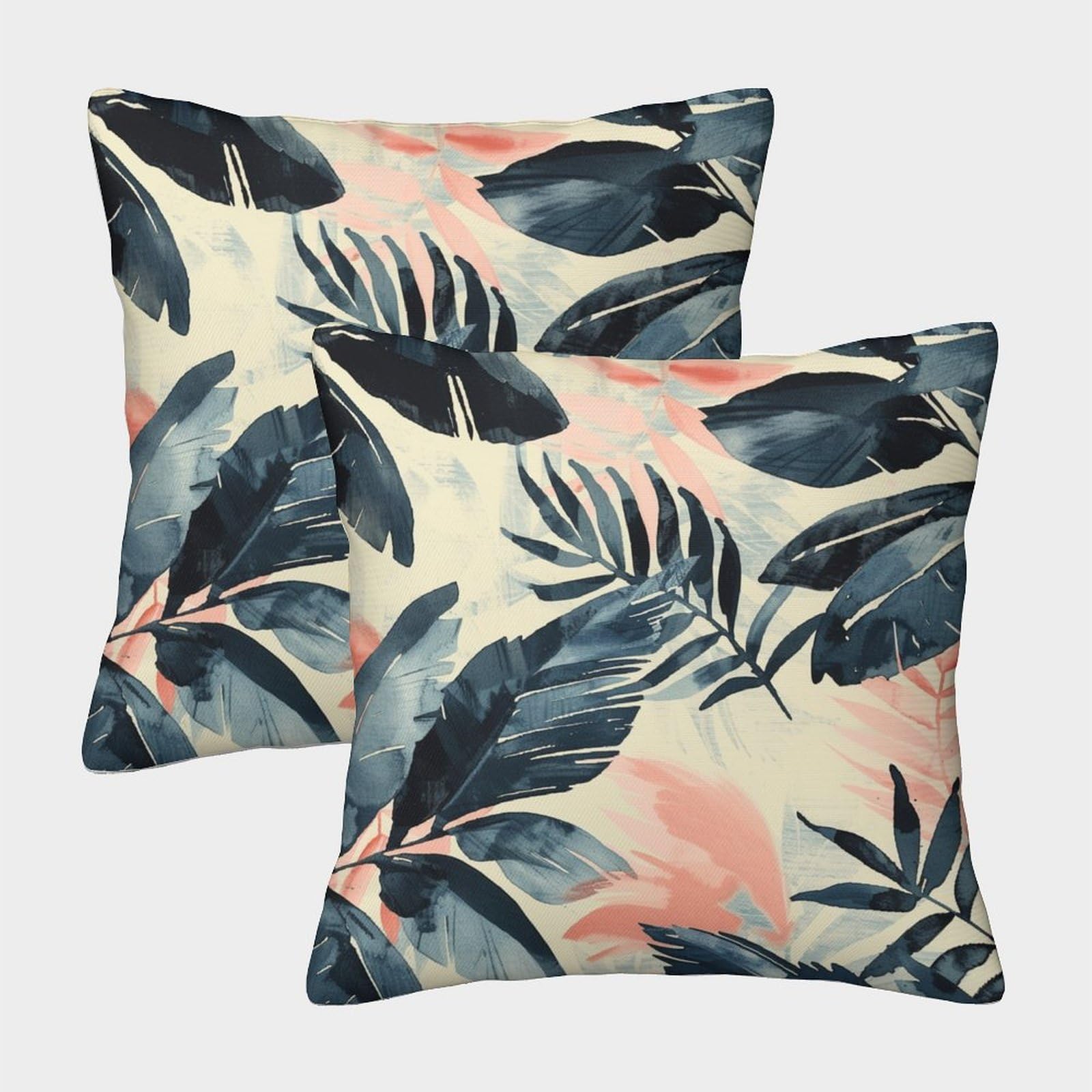 kaiyun 2 Pack Leaves Personalised Cushion Cover Home Sofa Decoration 40x40cm Pillow Covers