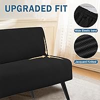 Vista 5 de Funda impermeable para futón sin brazos, funda de colchón para sofá cama, tamaño matrimonial, protector de muebles suave y elástico para mascotas