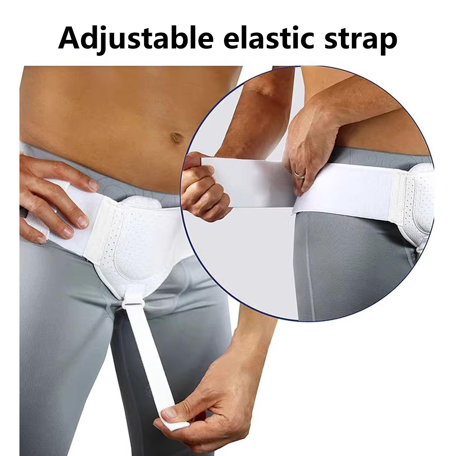 Mutanda Ernia Inguinale Uomo, Fascia Addominale Contenitiva, Cinto Erniario, Supporto Laterale Sinistro O Destro Per Il Dolore All'inguine con Cuscinetto di Compressione Rimovibile Per Uomini E Donne(