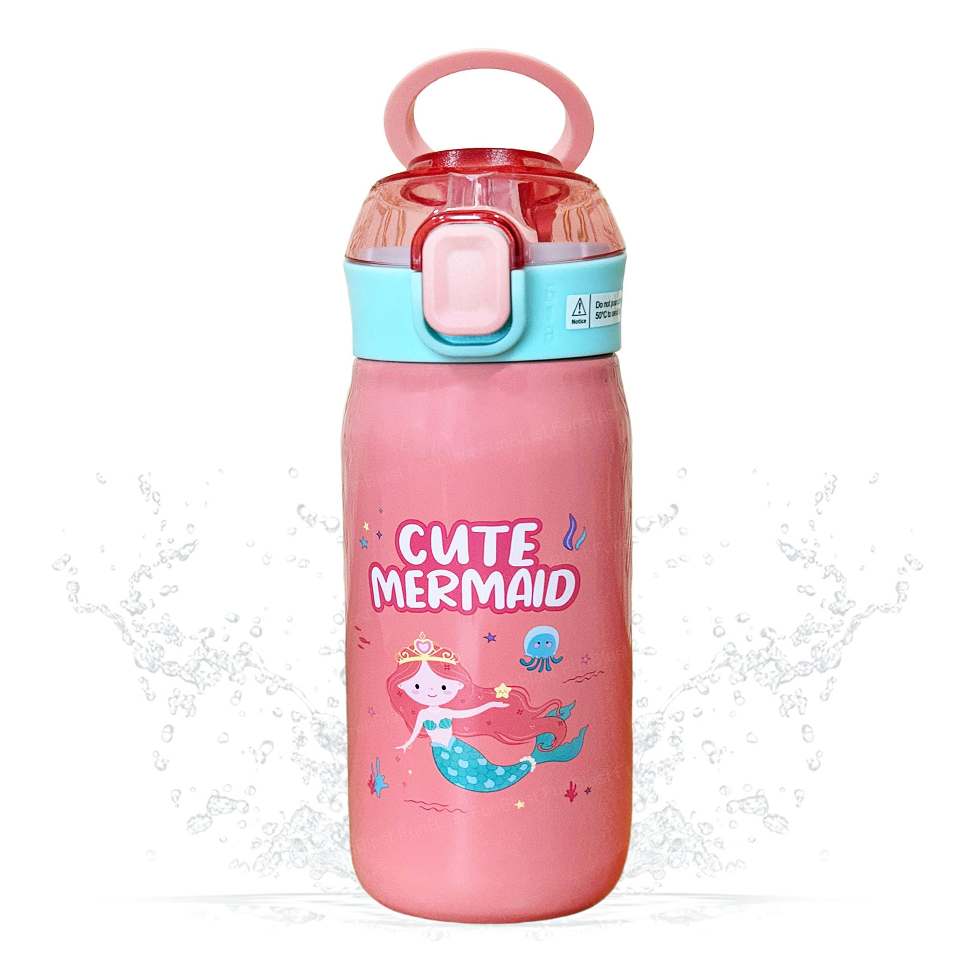FunBlast Cute Water Bottle with Sipper - Stainless Steel Water Bottle for Kids, Insulated Sipper Bottle for Kids - Anti-Leak Hot and Cold Bottle, Cartoon Water Bottle for Kids - 500 ML (Mermaid) (B0BNV9N96G) Amazon Price History, Amazon Price Tracker