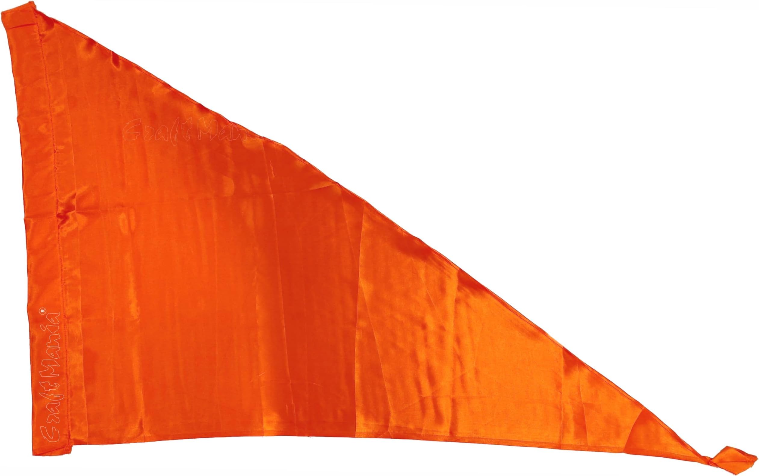Craft Mania® Sacred Rise Flag – Orange Bhagwa Satin Dhwaj (2.25 × 3.25 ft / 26 × 40 in) | केसरिया कोरा ध्वज | Blank Non-Printed Flag for Terrace, Temple, Home, Worship, Safety, Signal & Outdoor Display (Pack of 1)