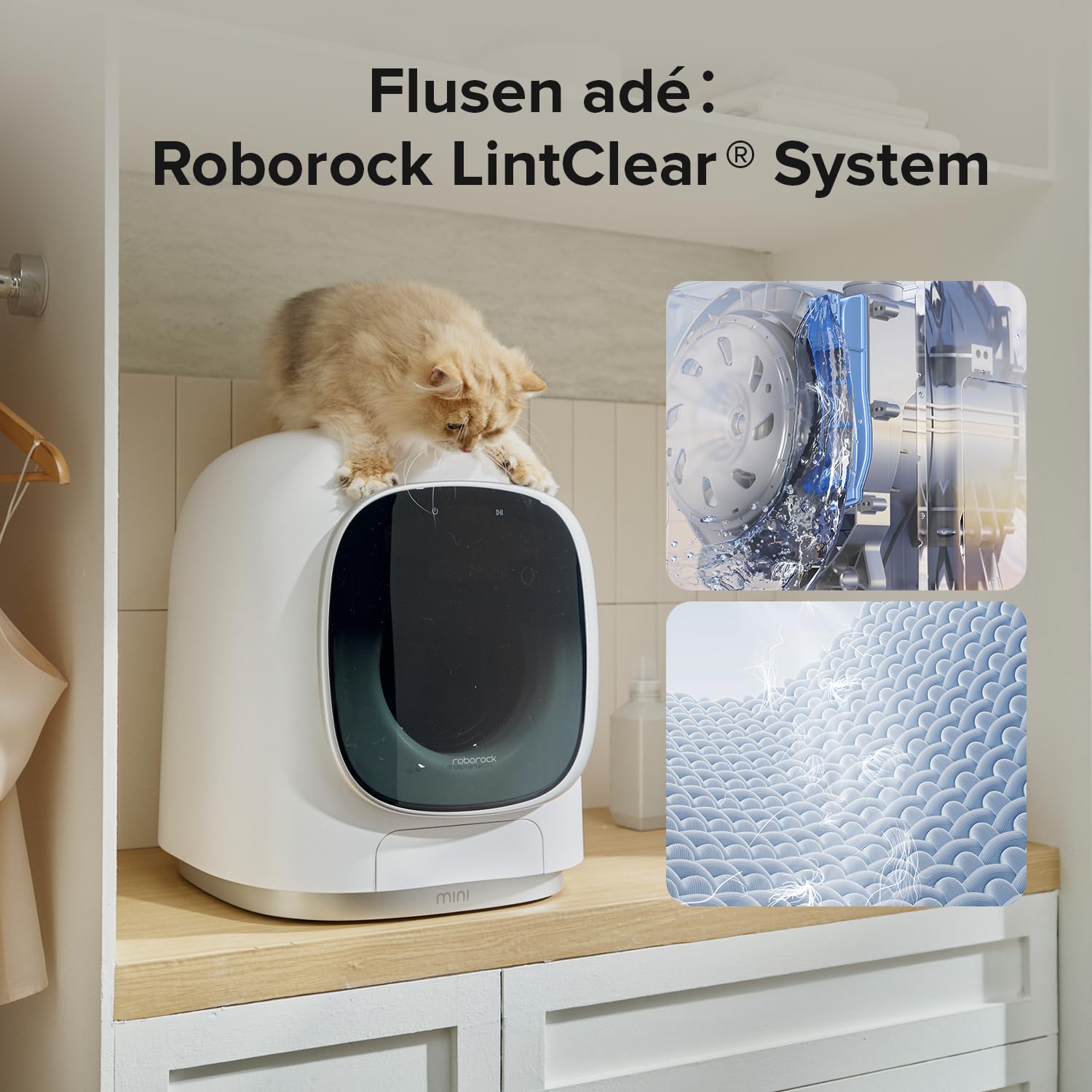 Roborock Zeo Mini Waschtrockner 1 kg Waschen 0,5 kg Trocknen Zeo-cycle Niedertemperatur-Trocknung LintClear Selbstreinigungssystem Intelligente Dosierung 20+ Programme