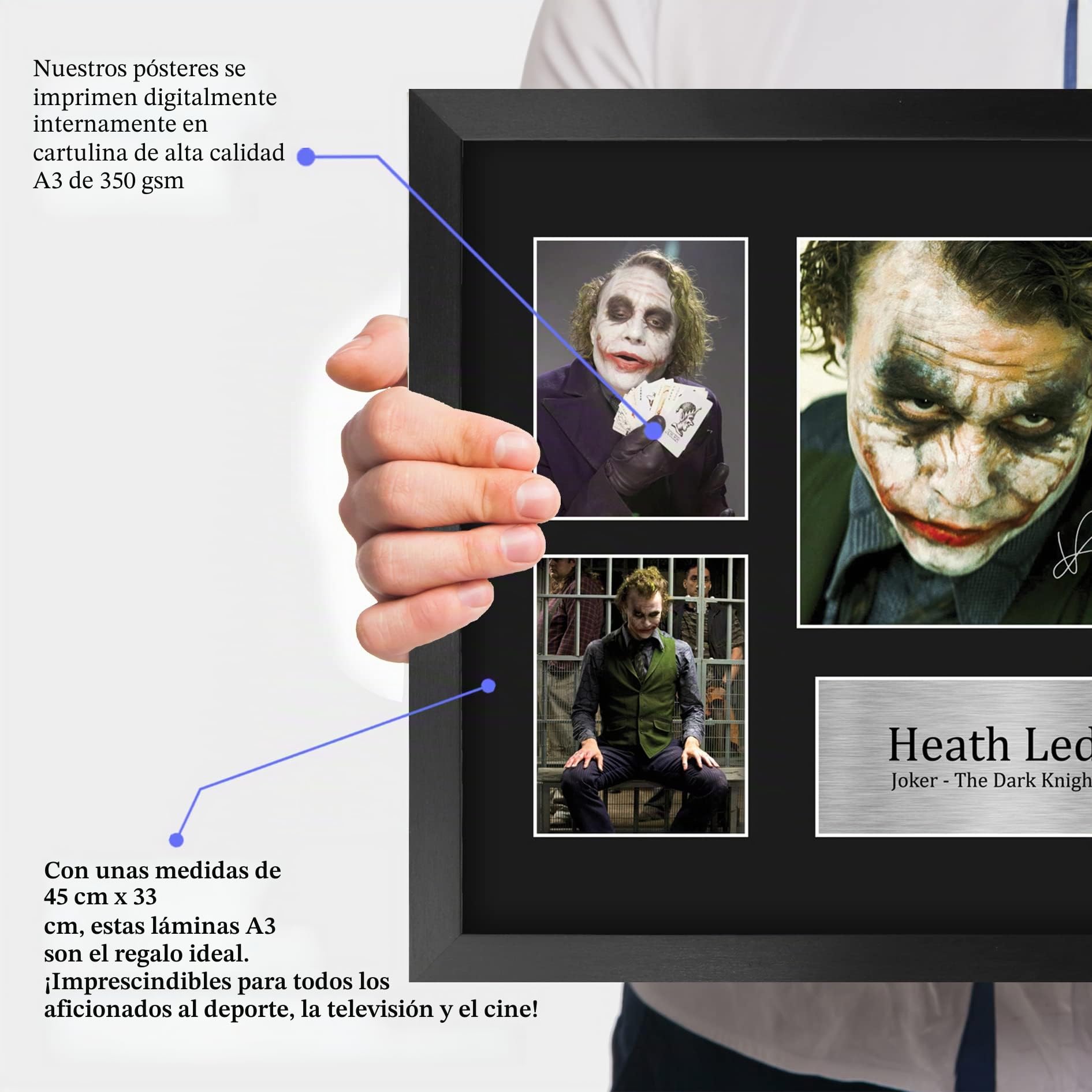 HWC Trading FR - Foto de autógrafo firmada A3 para fanáticos de la película, con marco A3