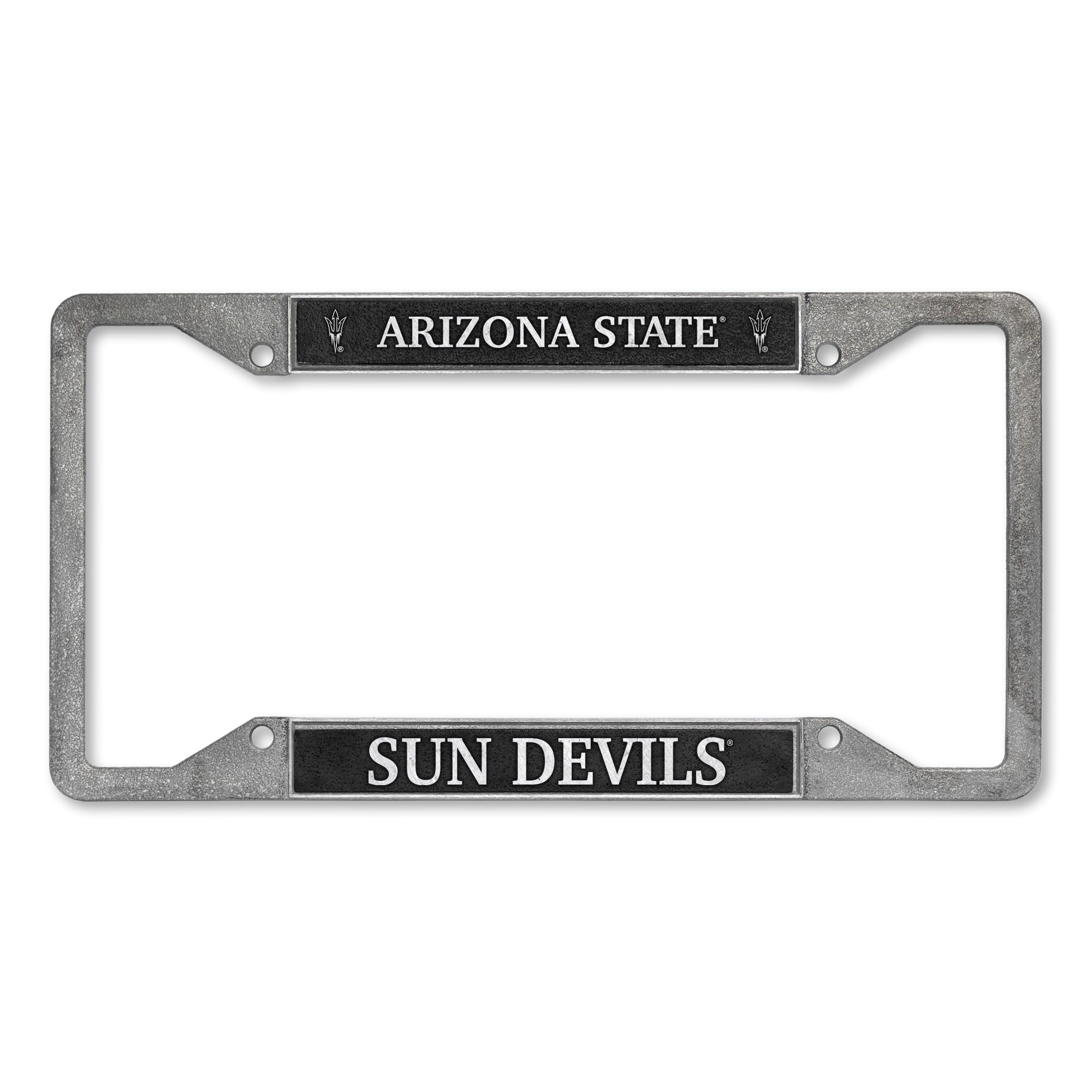 Rico Industries NCAA Arizona State Sun Devils - ASU Pewter License Plate Frame 12" x 6"