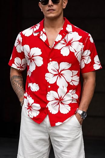 Uiriuy Trendy Regular Fit Printed Half Sleeve Shirt for Men