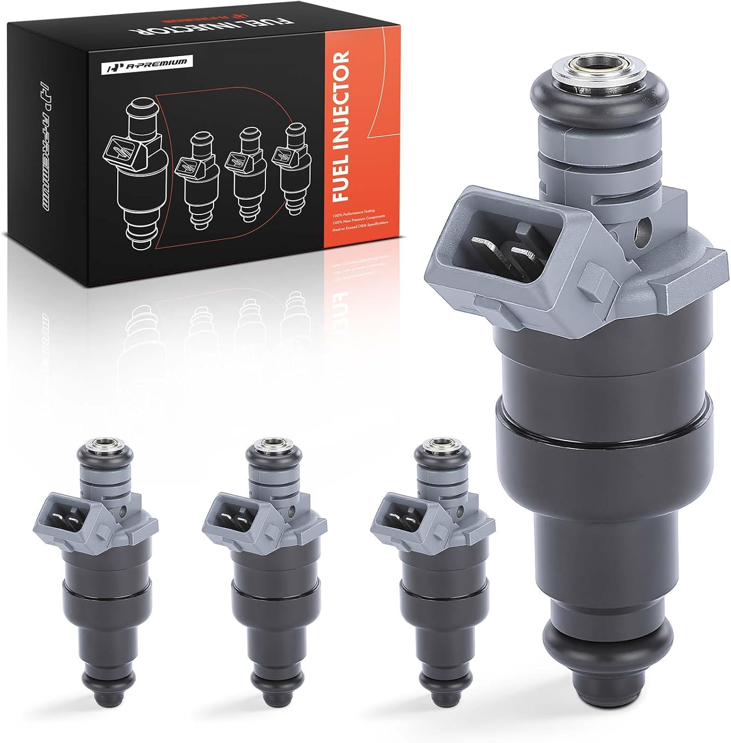 A-Premium Fuel Injectors Compatible with Jeep Wrangler 1997-2002, Cherokee 1996-2000, TJ 1997-2002 & Dodge Dakota 1996-2002, L4 2.5L, Set of 4, Replace# RL030778AB