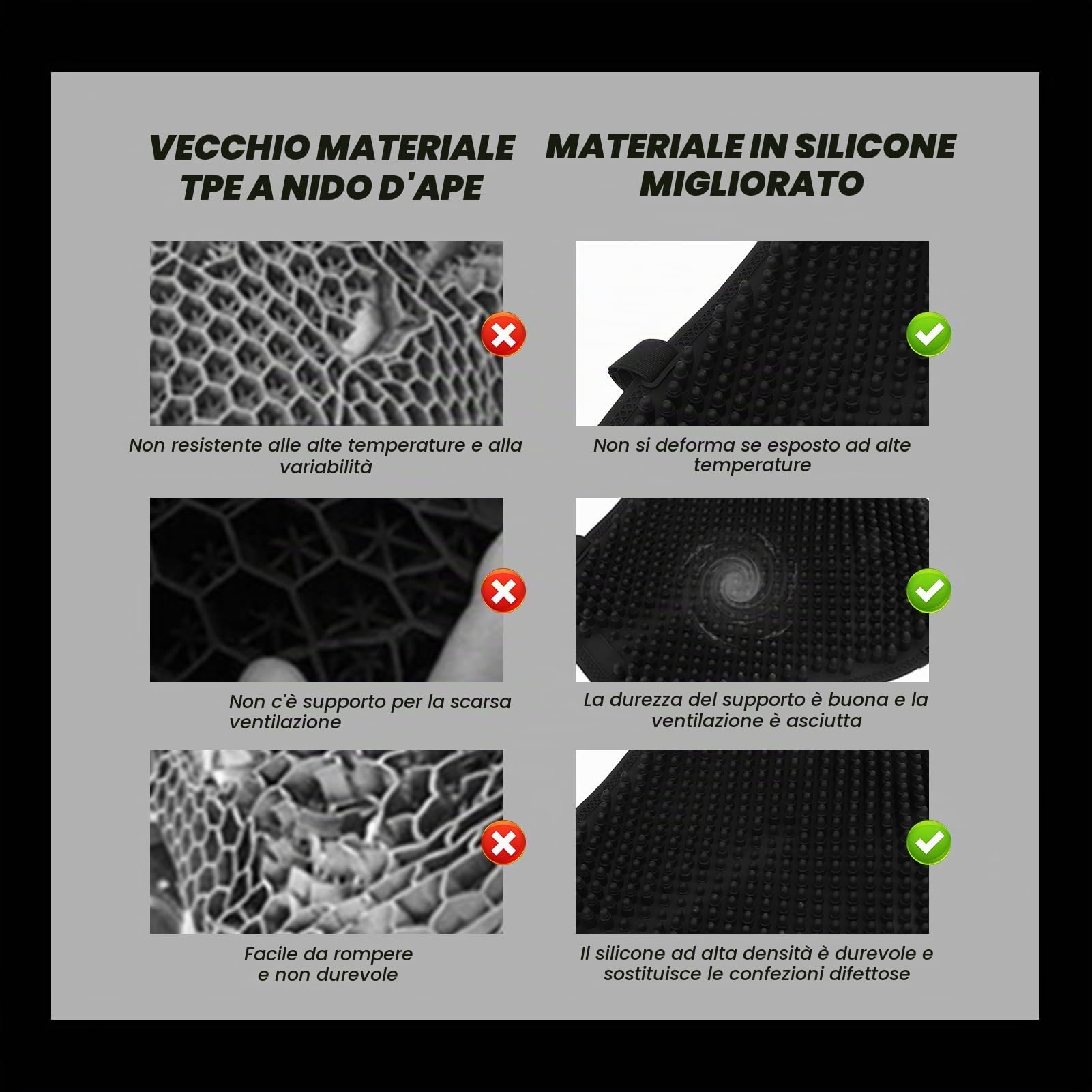 Cuscino per sedile moto Cuscino per raffreddamento ad aria Cuscino per sedile in gel per moto Raffreddamento Assorbimento degli urti Allevia la pressione Coprisedile nero universale