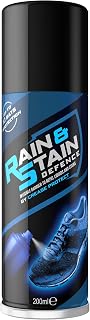 Rain & Stain Defence Spray - 200ml Liquid & Stain Repellant Shoe Spray - Suede & Nubuck Protector spray - Waterproofing Shoe Protector Spray for Leather & Textiles - For Boots, Shoes, Coats, Gloves