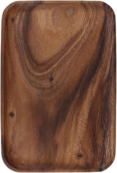 Handmade Walnut Wood Plate, Irregular Fruit Snack Dish, for Serving TeaJ