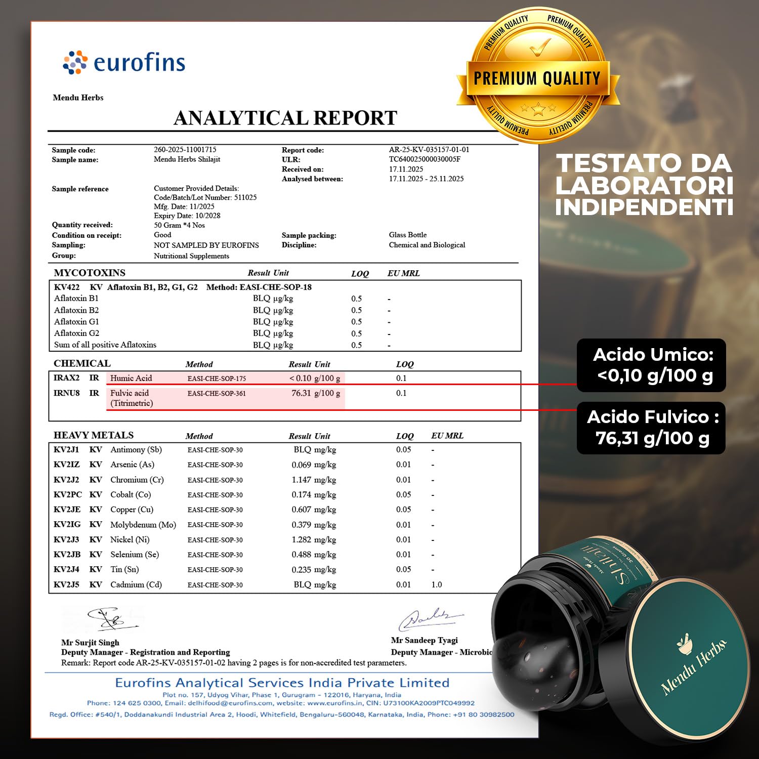 Himalayan Shilajit Resina Puro Originale 50 g | 100% Originale con Acido Fulvico e Acido Umico | Oltre 85 Minerali ed Oligoelementi | Vitalità ed Energia Naturale per Uomini