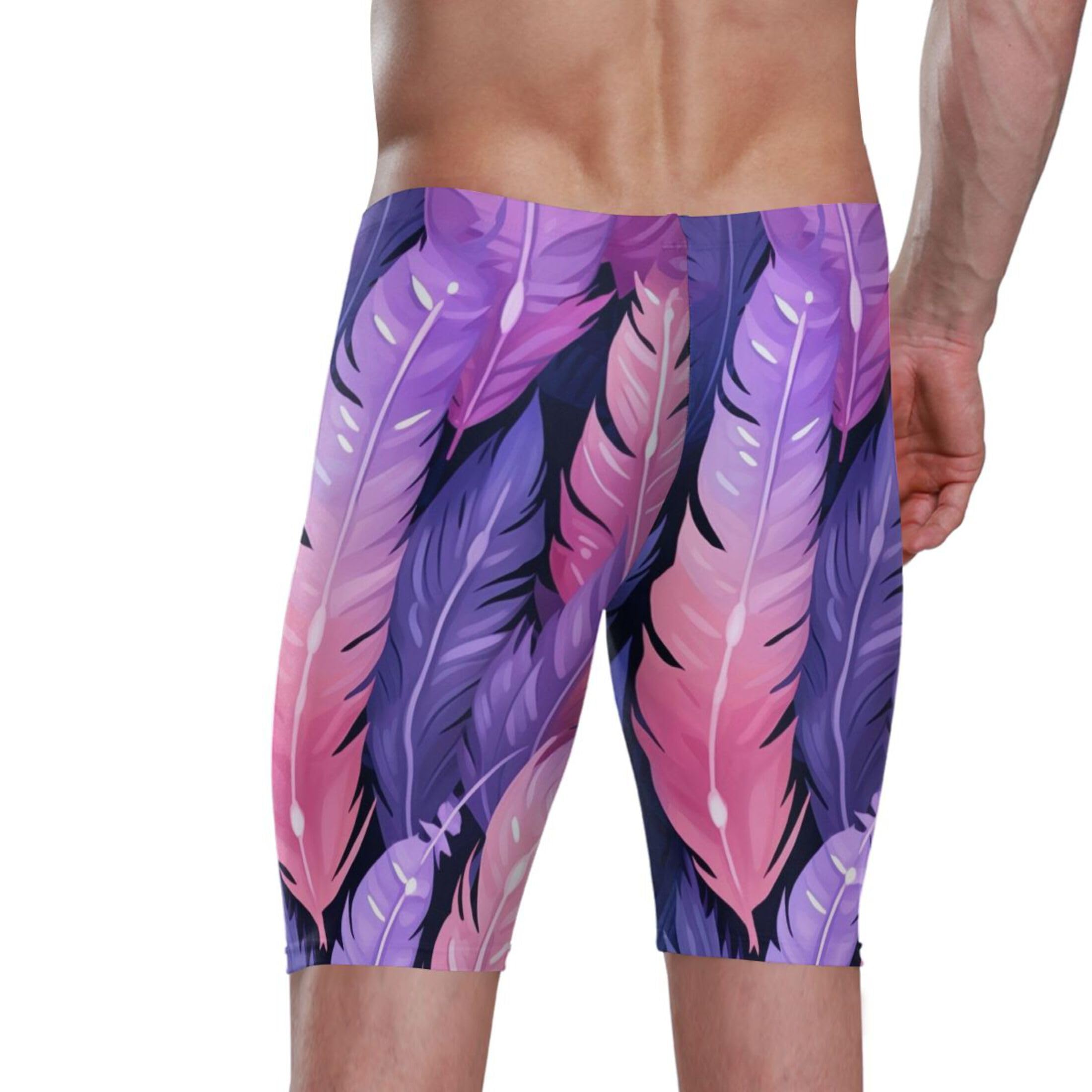 UMIRIKO Color Feather Men's Swimsuit Swim Jammers L B0400154