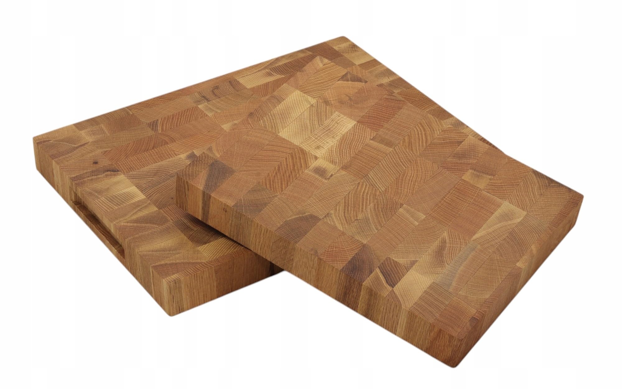ZESTAW DESKI do krojenia END GRAIN SZTORCOWE DĘBOWE olejowane 2szt solidne BLOK