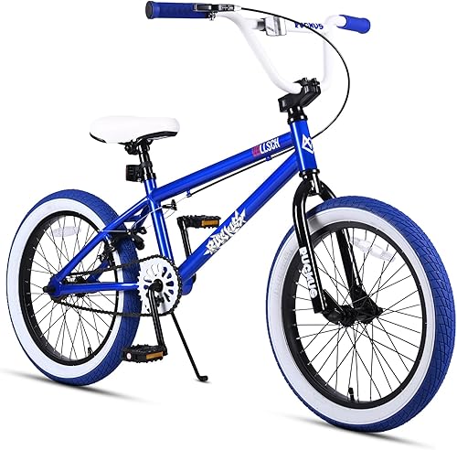 Miniatura 17 de Bicicletas BMX Freestyle de 18 y 20 pulgadas para adolescentes de 6 a 15 años de edad, niños, niñas, principiantes con palanca, varios colores