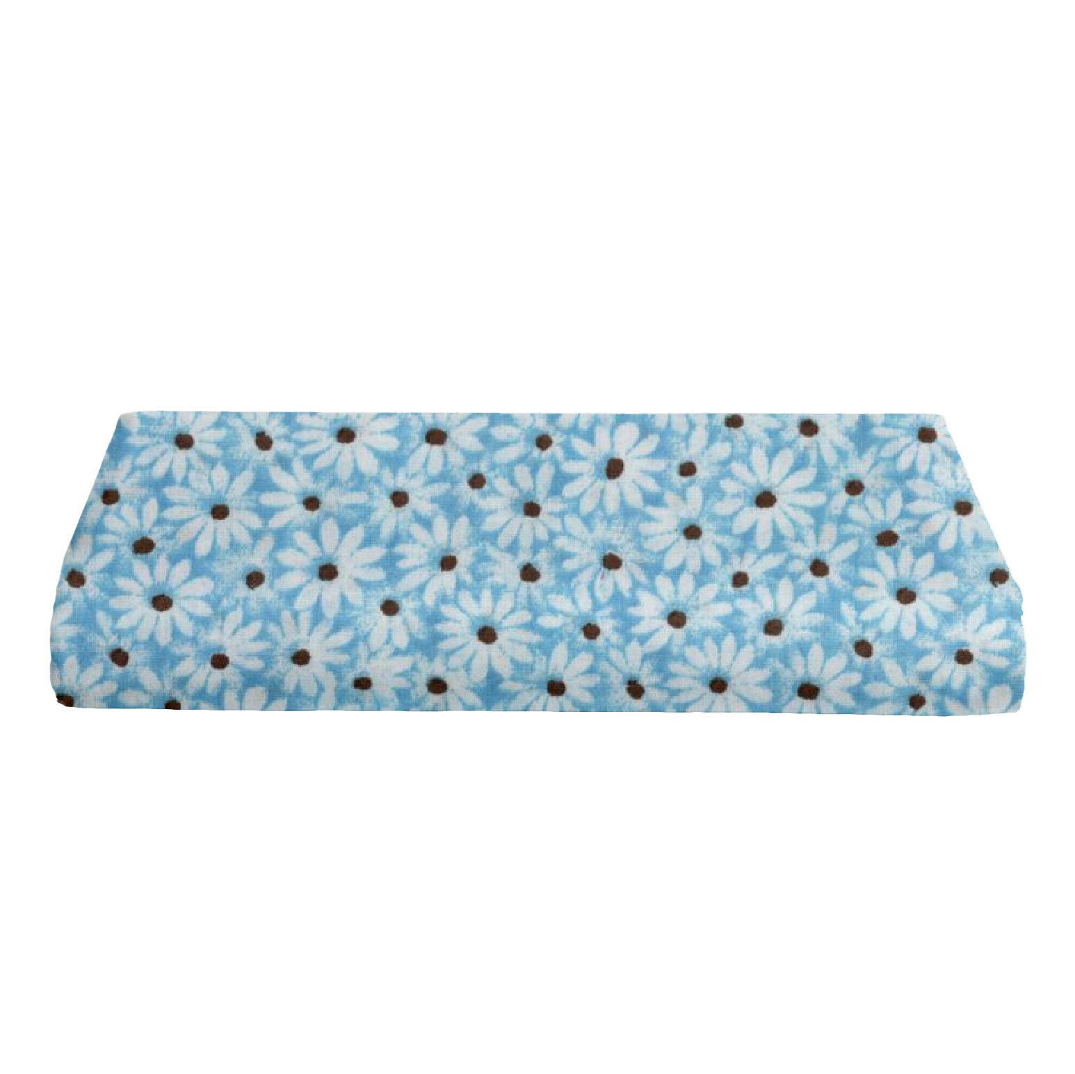 BKB Cradle Sheet, Crazy Daizy Ice Blue, 18" x 36"