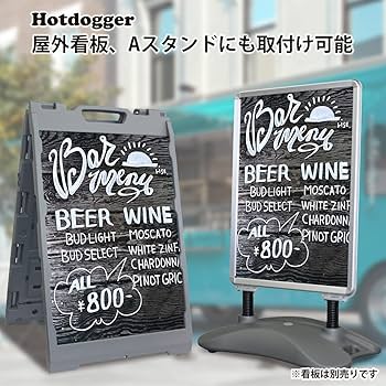 メニューボードを持つシェフ　店頭看板　案内　希少 Amazon | Hotdogger A型看板用 手書きシート メッセージパネル