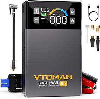VTOMAN Portable Jump Starter Tire Inflator