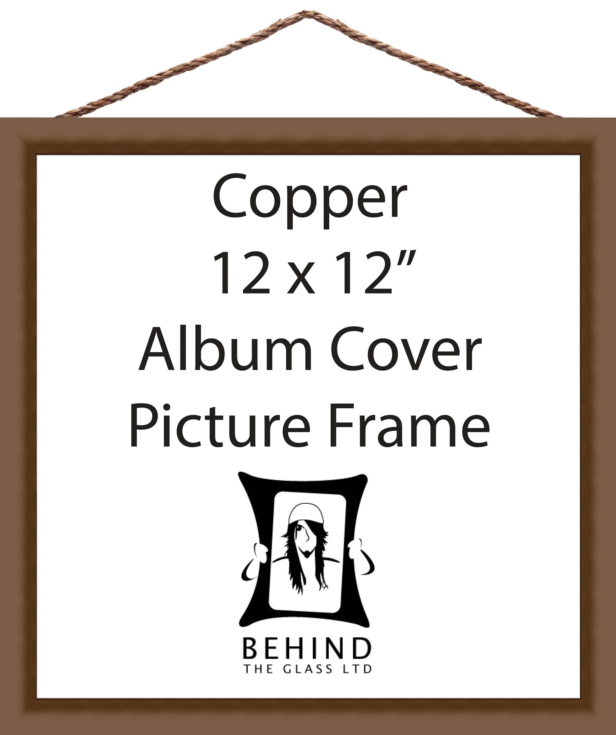 Behind The Glass - Hanging Handmade Copper Wooden Picture/Photo Frame - 12X12 - Album Cover