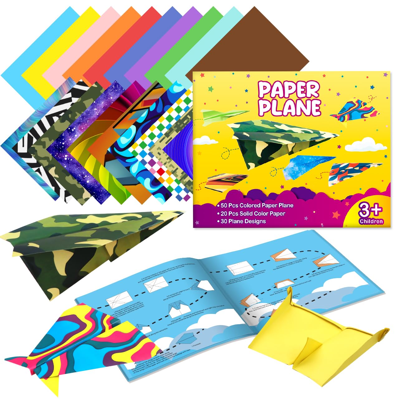 Pigipigi Kids Craft Origami Paper | 70 Pcs Origami Kit for Kids Ages 5-12 | Beginners Ori…