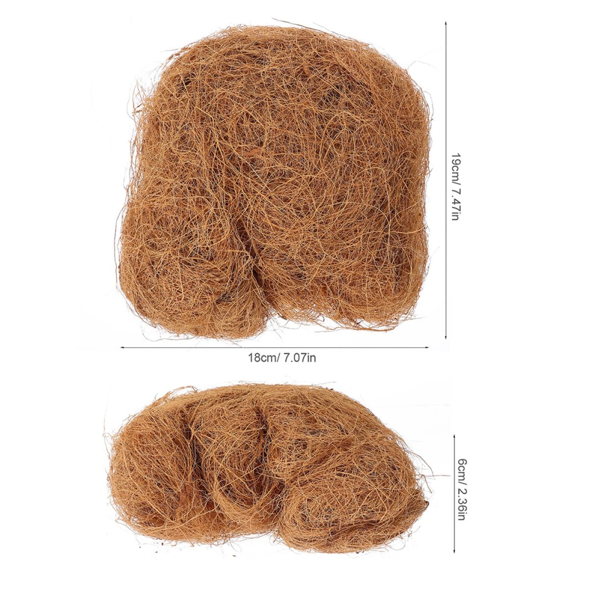 Fibra Natural para Macetas 3 Bolsas 300g 100g Cada Una Revestimiento Orgánico para Plantas y Hortalizas Alta Aireación y Retención de Humedad Cubierta Transpirable para